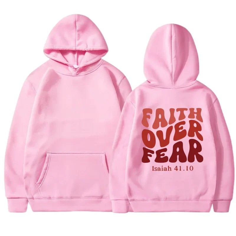 FAITH OVER FEAR Plush sweatshirt for women