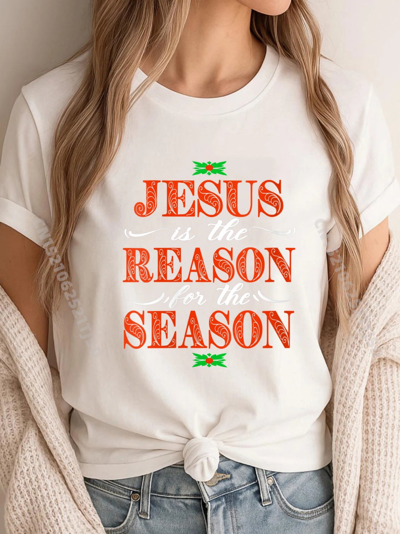 Womens Christian Christmas Holiday Jesus