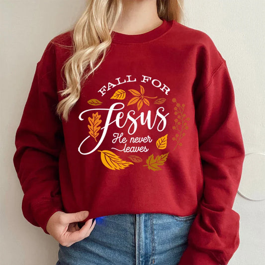 Unisex Love Jesus Never Leave Pullover Vintage