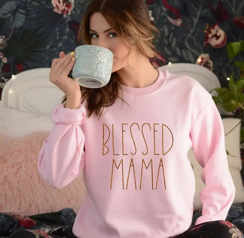 Blessed Mama Sweatshirt Mom Jumper
