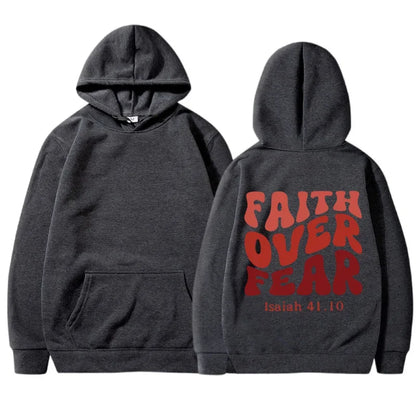 FAITH OVER FEAR Plush sweatshirt for women