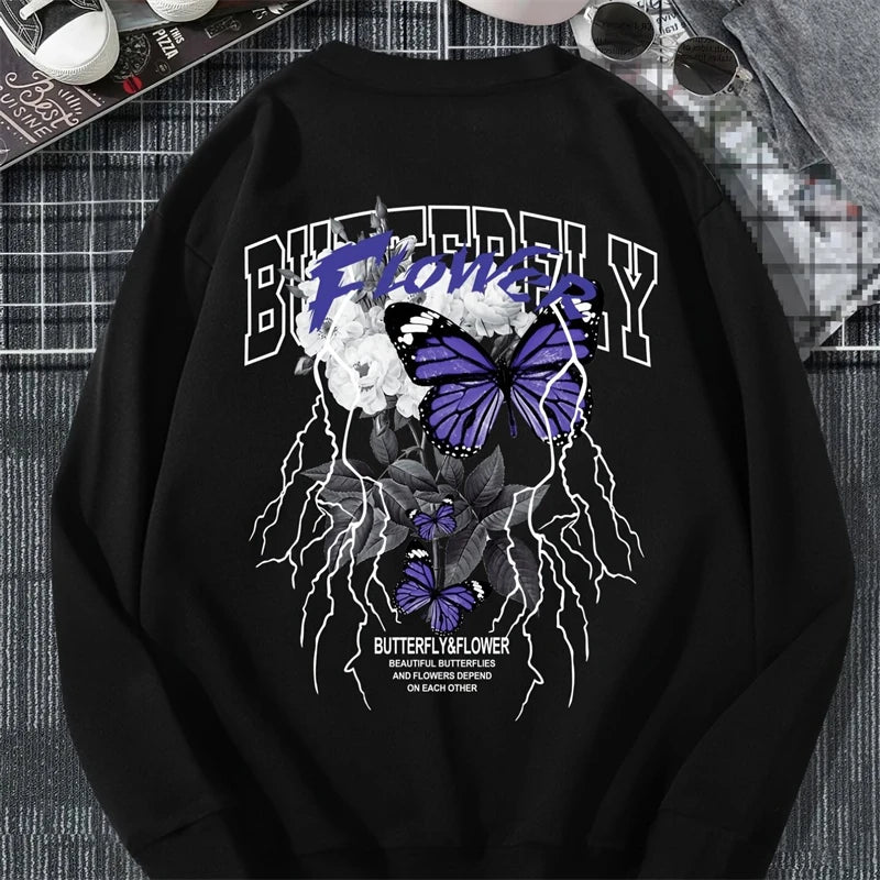 Trend Butterfly Graphic Sweatshirts Fashion