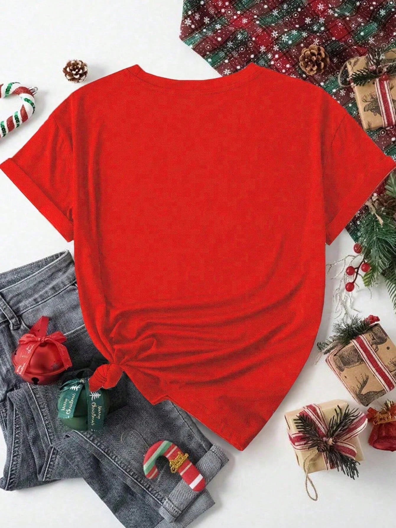 Womens Flat Print Merry Christmas