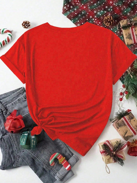 Womens Flat Print Merry Christmas