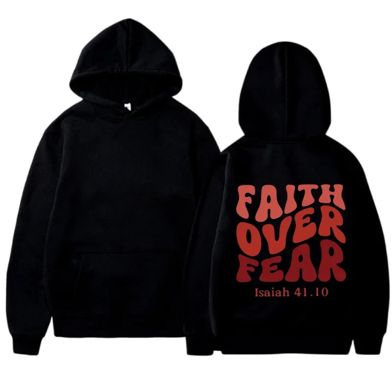 FAITH OVER FEAR Plush sweatshirt for women