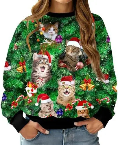 New Christmas Reindeer 3D Print Sweatshirts