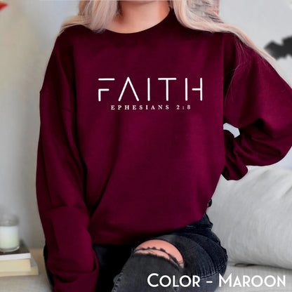 Trendy Faith Sweatshirt Bible Verse Shirt Christian