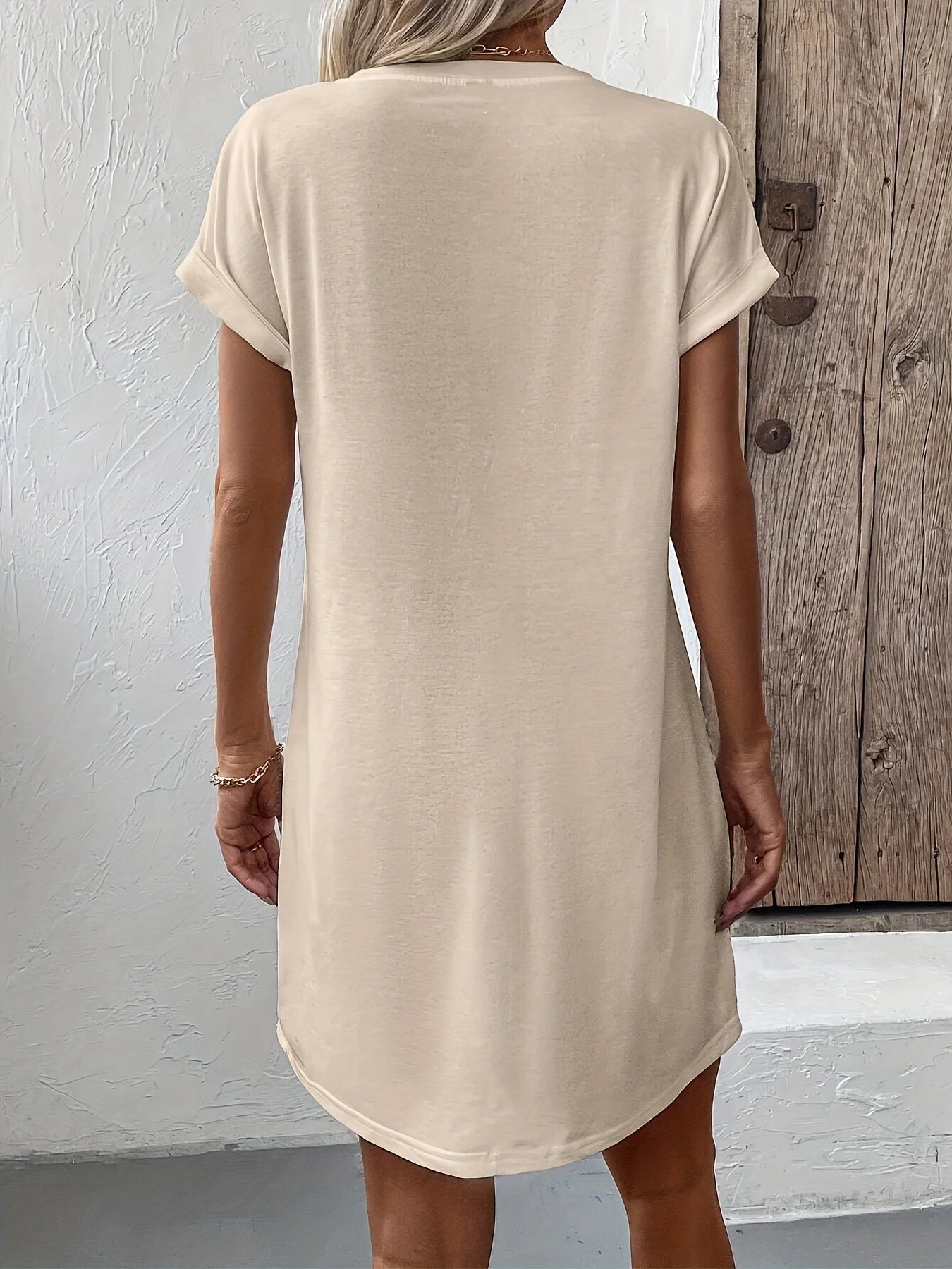 Women'S Casual Knit T Shirt Dress