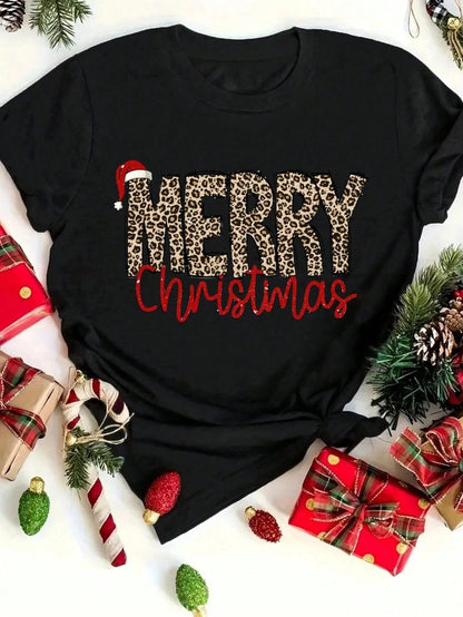 Womens Flat Print Merry Christmas