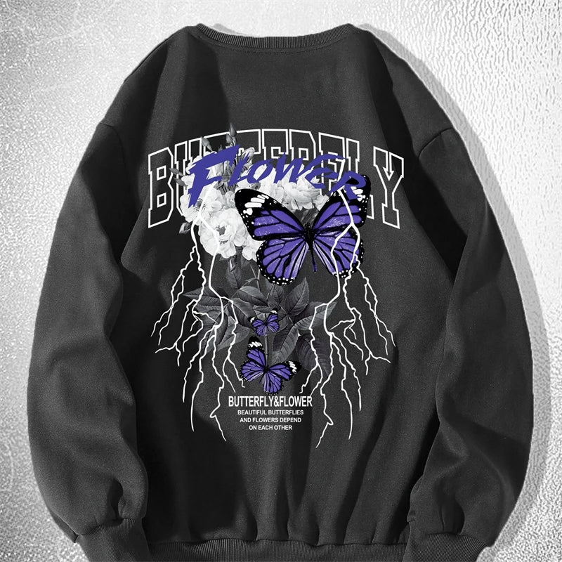Trend Butterfly Graphic Sweatshirts Fashion