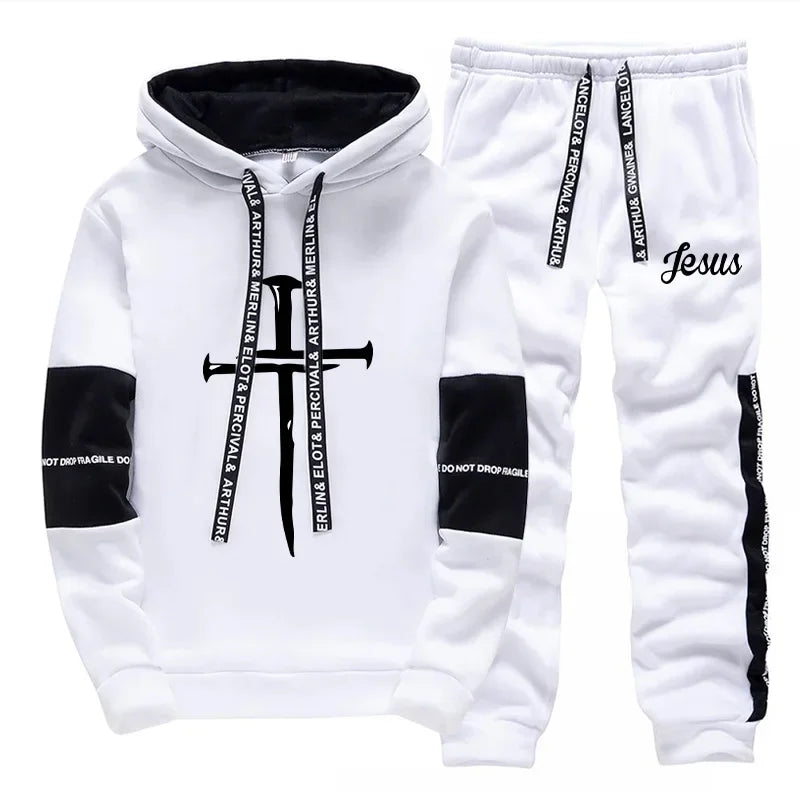 Jesus Cross Printed Hoodie 2025 Trendy