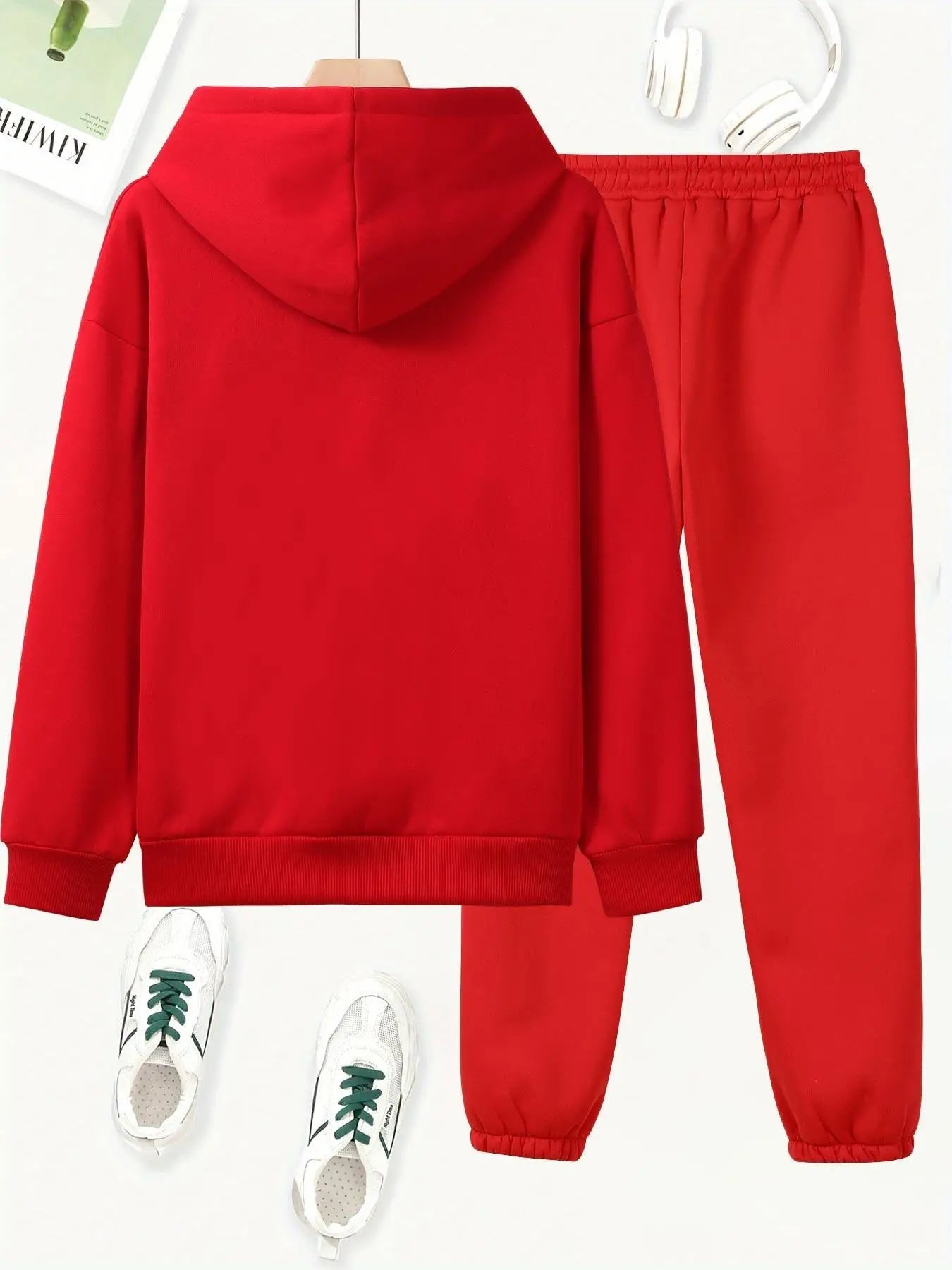 Women's autumn and winter loose hoodie+sweatpants