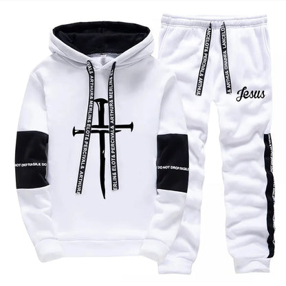 Jesus Cross Printed Hoodie 2025 Trendy