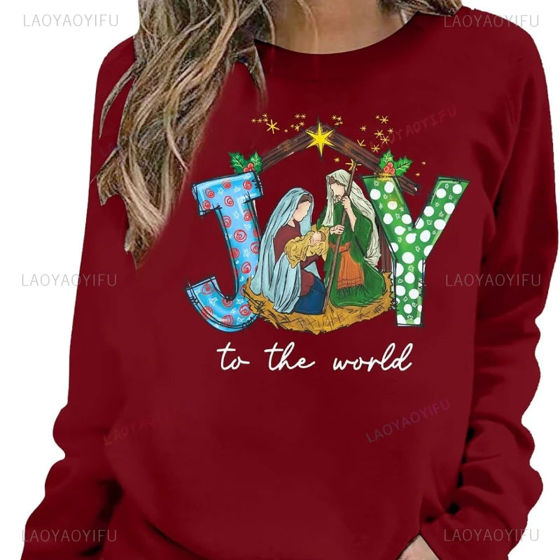 KIDDAD Jesus Christmas Sweatshirts Women