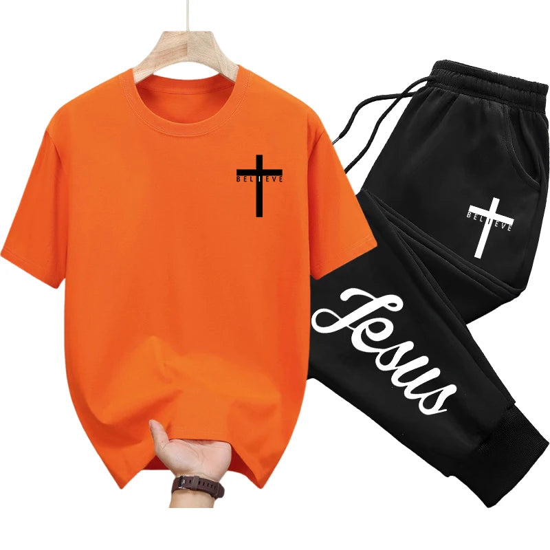 2025 Brand New Jesus Christ T-shirt Sweatpants