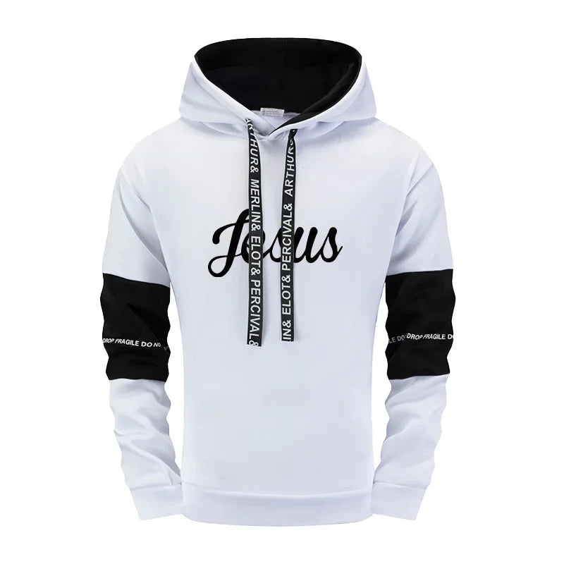 Jesus Printed Men's Tracksuit Hoodies Sweatpants