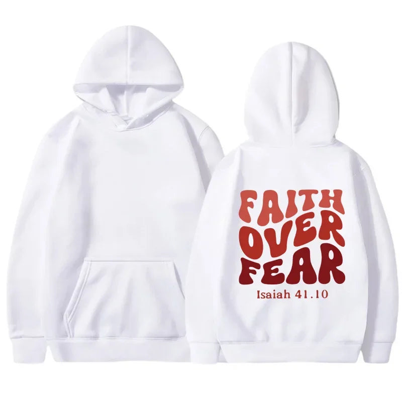 FAITH OVER FEAR Plush sweatshirt for women