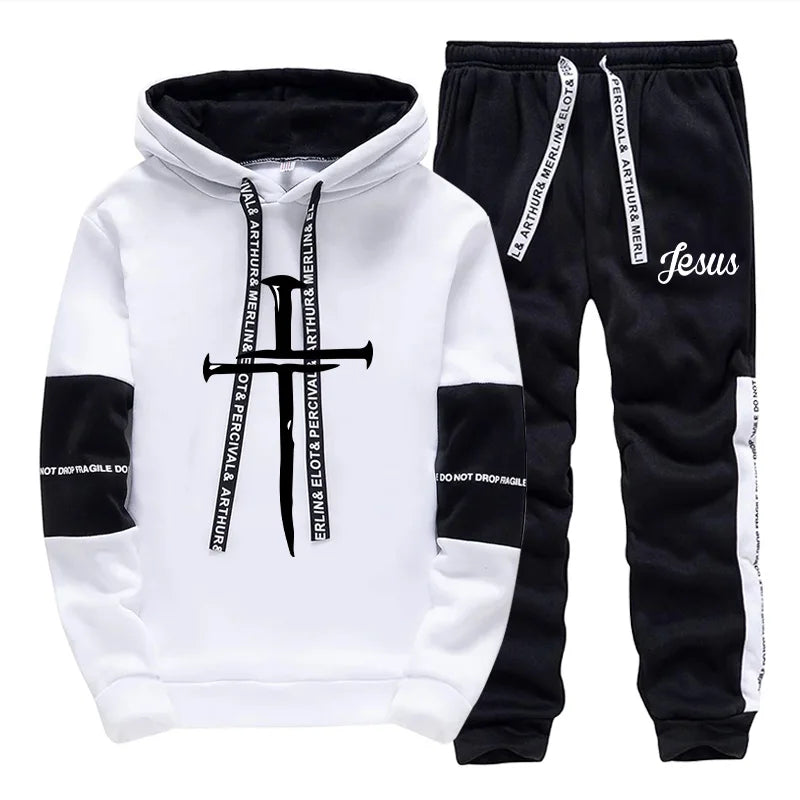 Jesus Cross Printed Hoodie 2025 Trendy