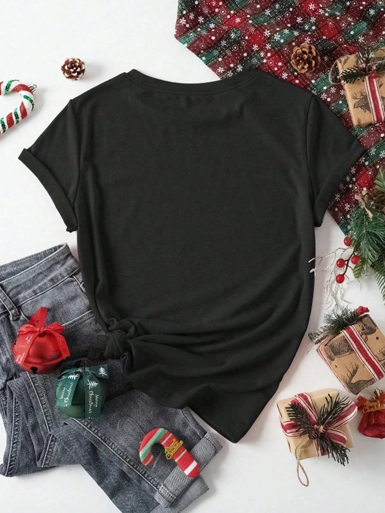 Womens Flat Print Merry Christmas