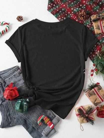 Womens Flat Print Merry Christmas