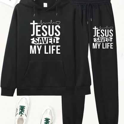 Women's autumn and winter loose hoodie+sweatpants