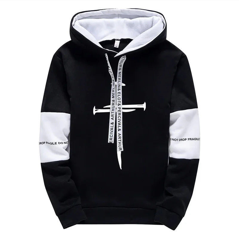 Jesus Cross Printed Hoodie 2025 Trendy