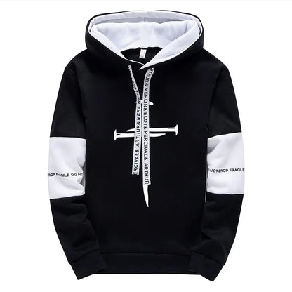 Jesus Cross Printed Hoodie 2025 Trendy