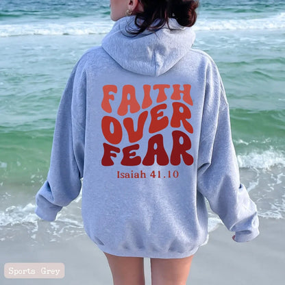 FAITH OVER FEAR Plush sweatshirt for women