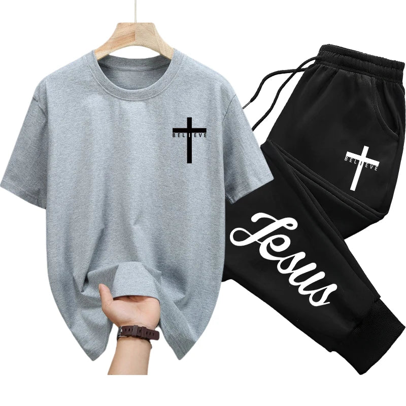 2025 Brand New Jesus Christ T-shirt Sweatpants