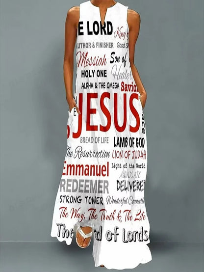 Christian Jesus Dress Women Fashion Party Evening