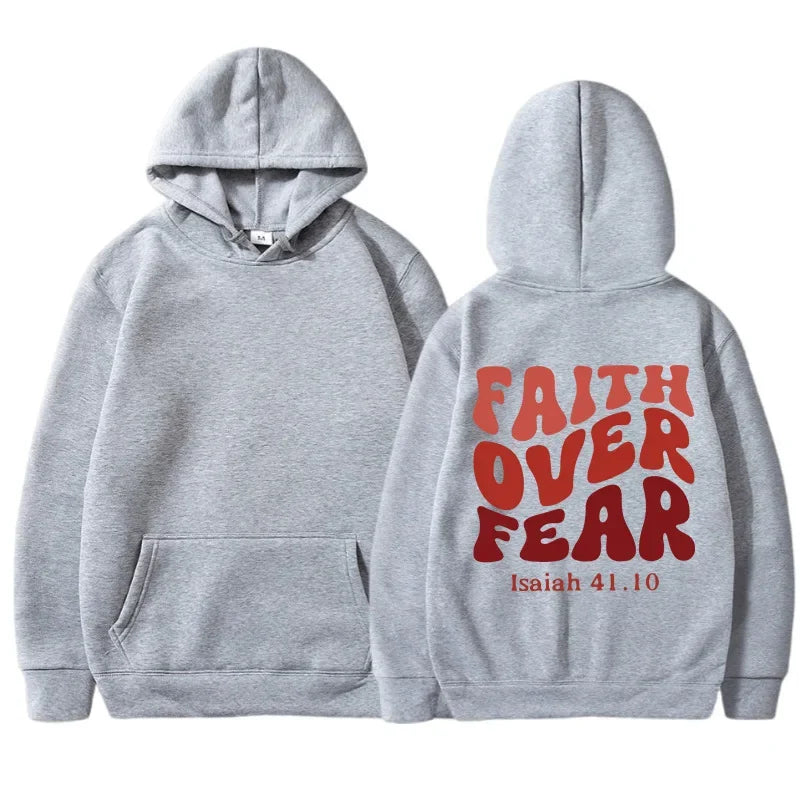 FAITH OVER FEAR Plush sweatshirt for women