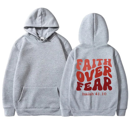 FAITH OVER FEAR Plush sweatshirt for women