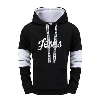 Jesus Printed Men's Tracksuit Hoodies Sweatpants