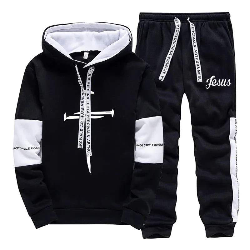 Jesus Cross Printed Hoodie 2025 Trendy