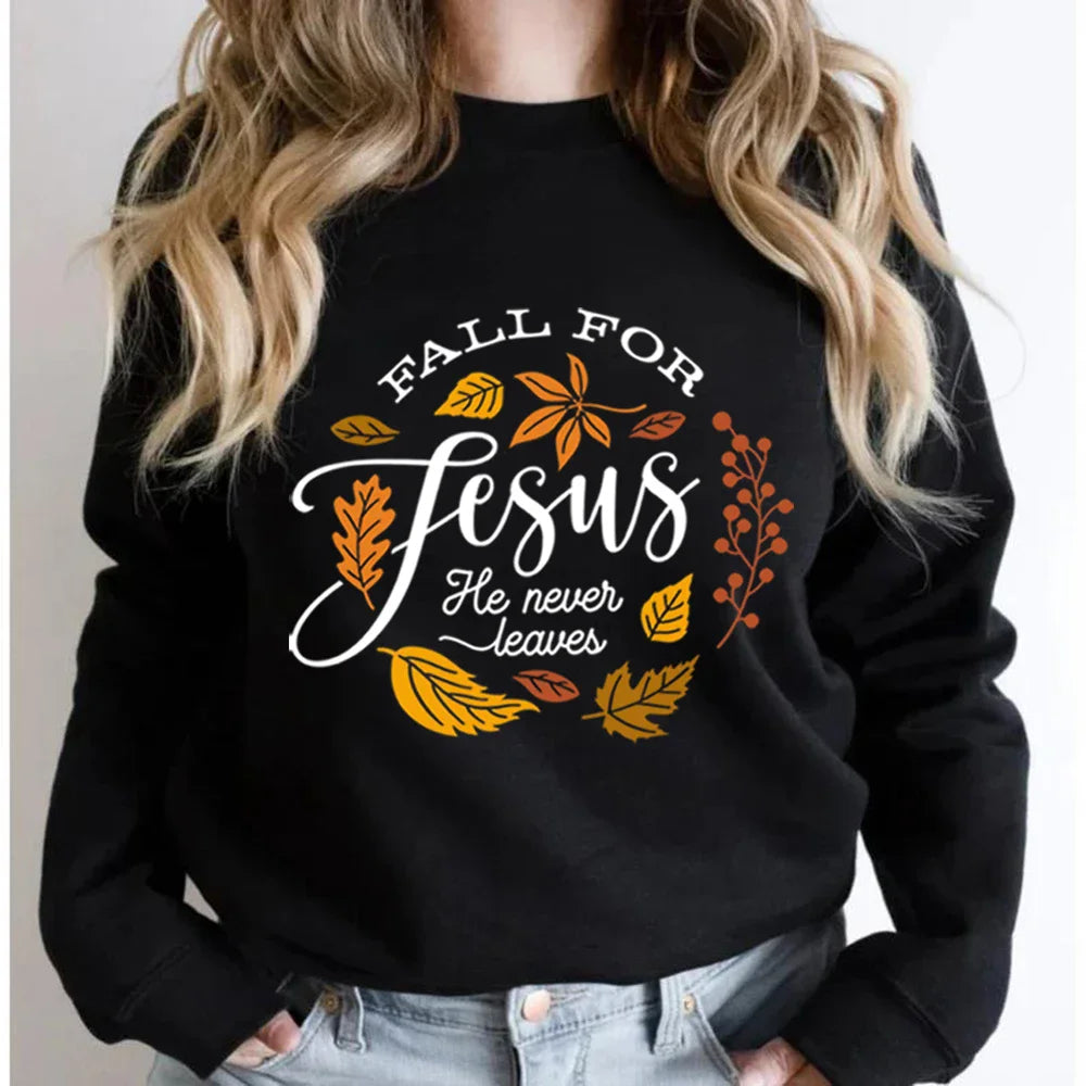 Unisex Love Jesus Never Leave Pullover Vintage