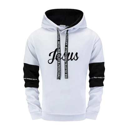 Jesus Printed Men's Tracksuit Hoodies Sweatpants