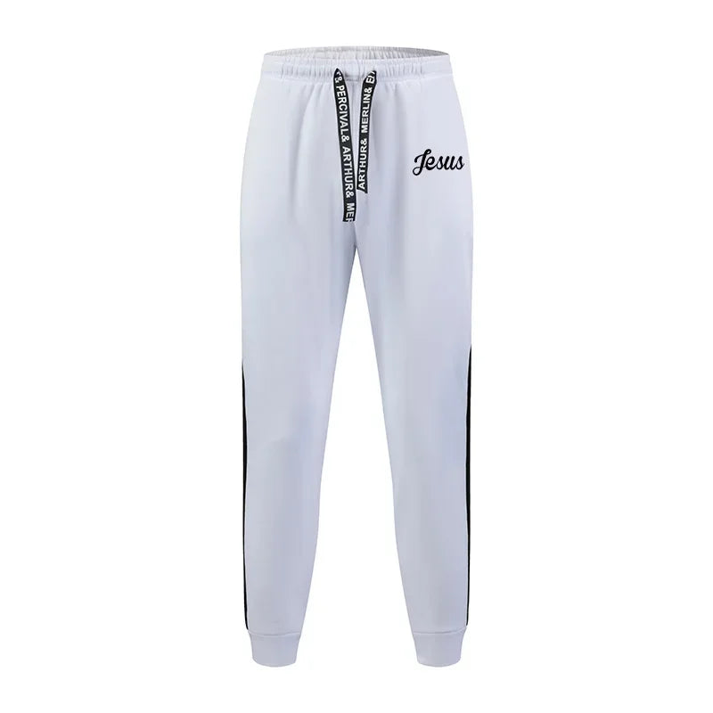 Jesus Printed Men's Tracksuit Hoodies Sweatpants