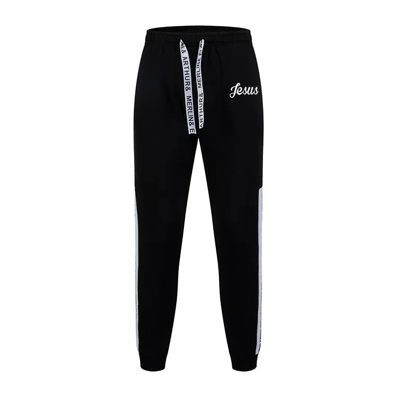 Jesus Printed Men's Tracksuit Hoodies Sweatpants