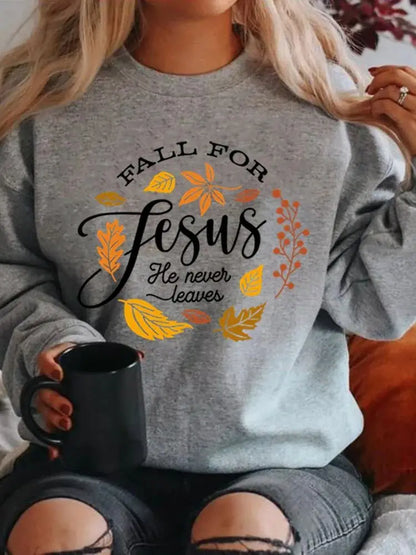 Unisex Love Jesus Never Leave Pullover Vintage