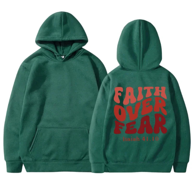 FAITH OVER FEAR Plush sweatshirt for women