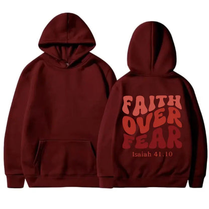 FAITH OVER FEAR Plush sweatshirt for women