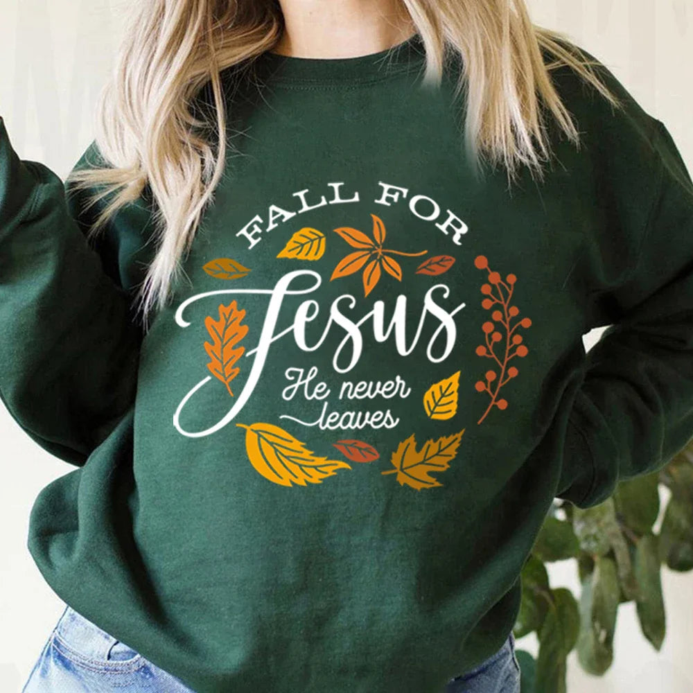 Unisex Love Jesus Never Leave Pullover Vintage
