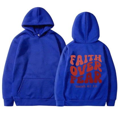 FAITH OVER FEAR Plush sweatshirt for women