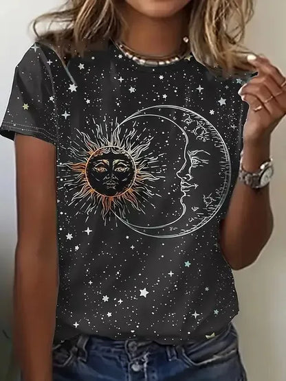 Fashion Leopard Jesus 3D Print T-Shirts Women