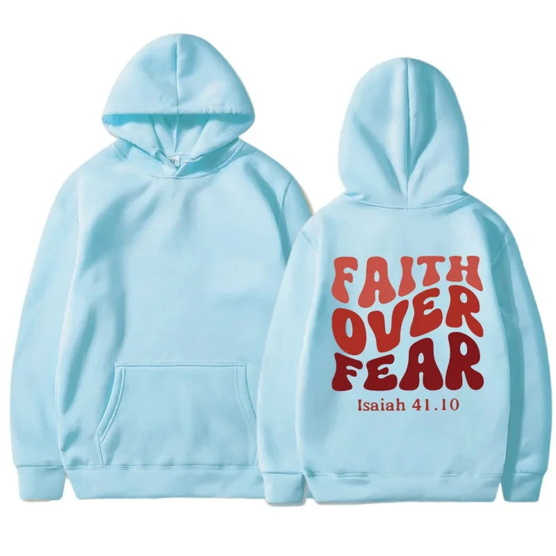FAITH OVER FEAR Plush sweatshirt for women