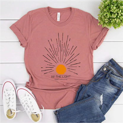 Be The Light Mathew 5 14 Sunburst T-Shirt