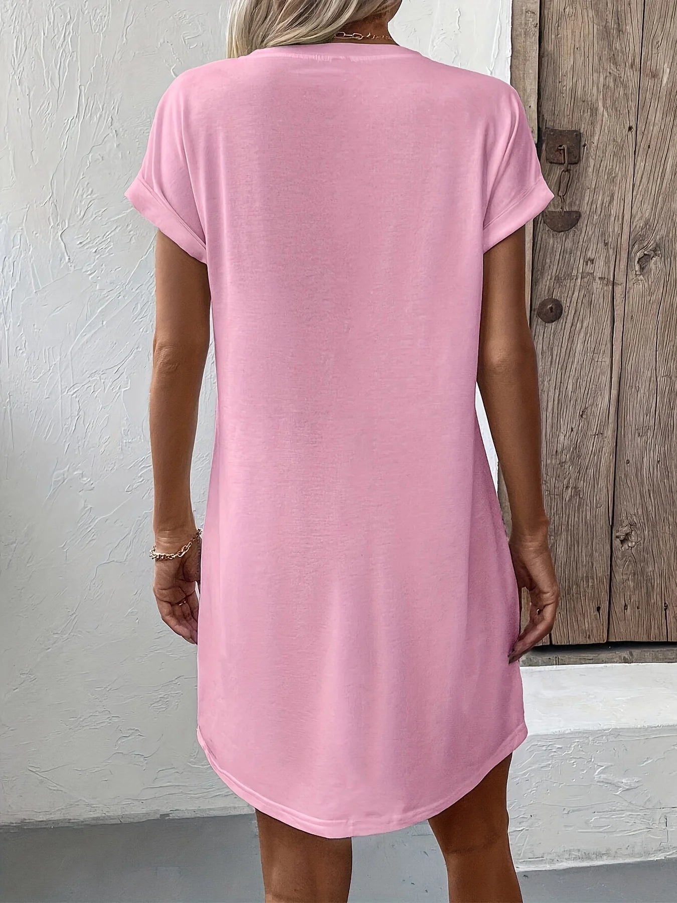Women'S Casual Knit T Shirt Dress