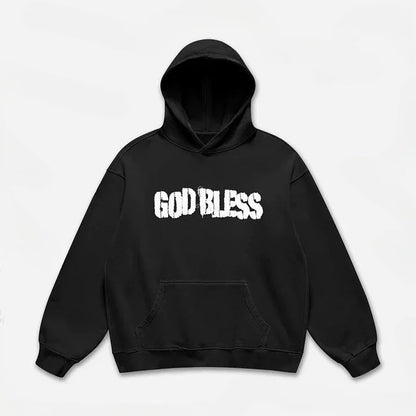 God Bless Children's Prayer Graphic Print Hoodies