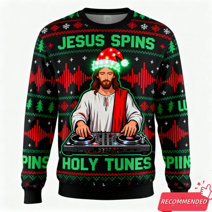 2025 Funny Jesus Ugly Christmas Sweater
