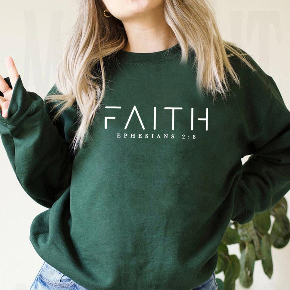 Trendy Faith Sweatshirt Bible Verse Shirt Christian